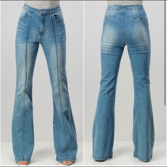 New! Clearance 🎉 Denim Bell Bottom Jeans Stretchy Fabulous and Comfy - Picture 2 of 3
